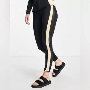 Rip Curl Mirage Ultimate UV Surf Leggings in Black and Beige